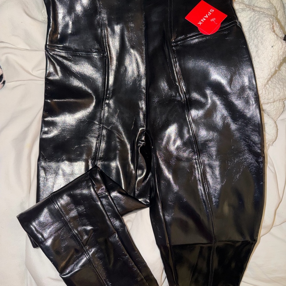 SPANX Glossy Black Leggings